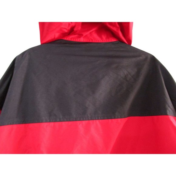 REI Gore Tex Anorak Wind Breaker Mens XL Hood Armpit Vents Red Black GUC - Picture 16 of 16